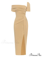 Sexy Square Collar Folds Design Long Dress Short Sleeves Christmas Party Dress