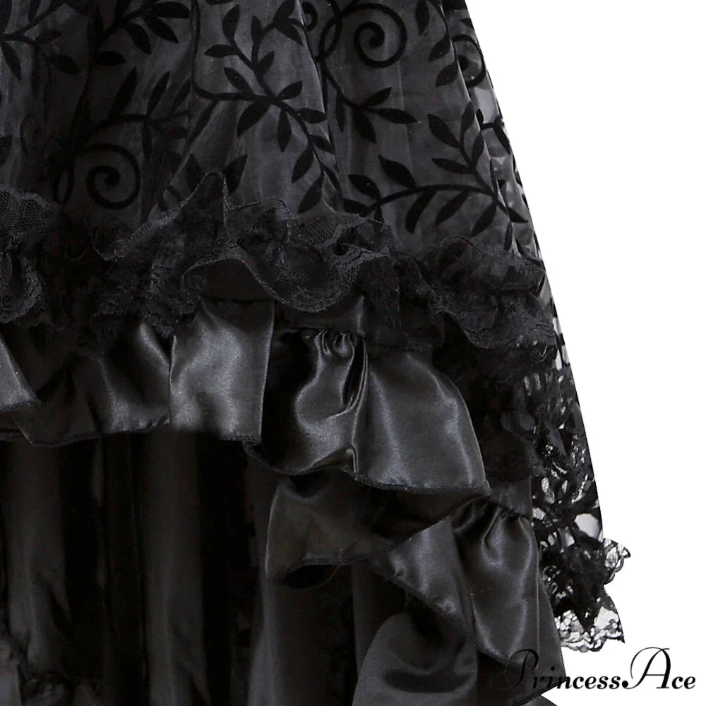 Sexy Steampunk Lace Floral Skirt