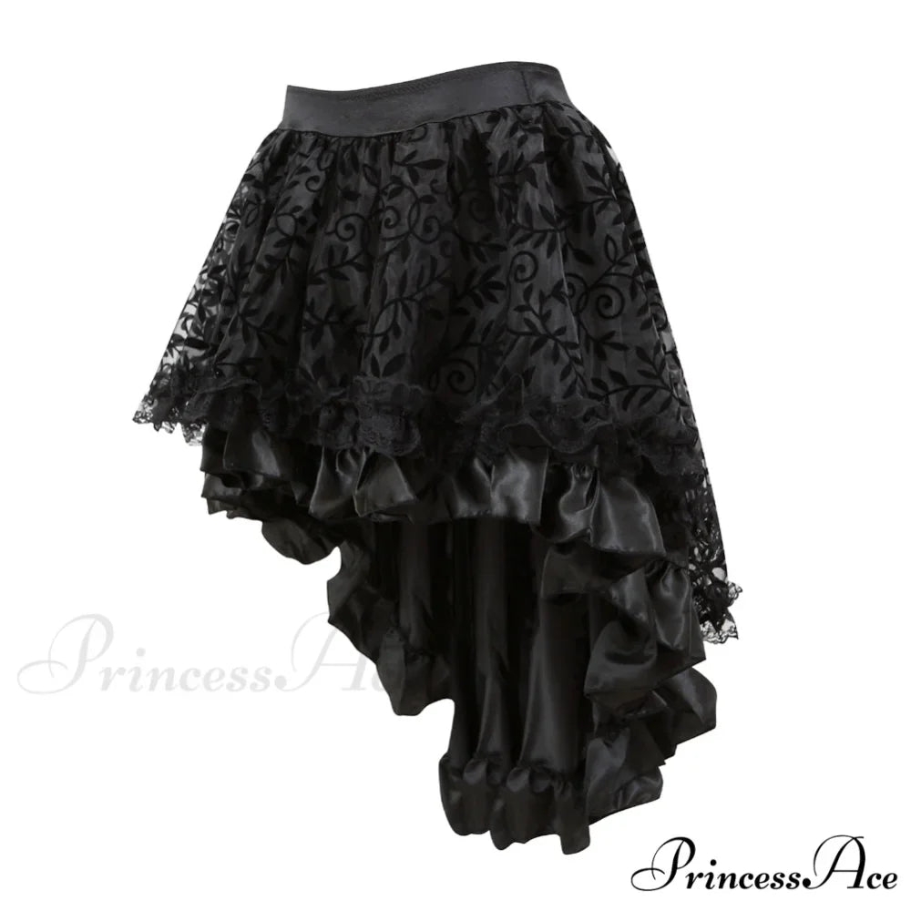 Sexy Steampunk Lace Floral Skirt