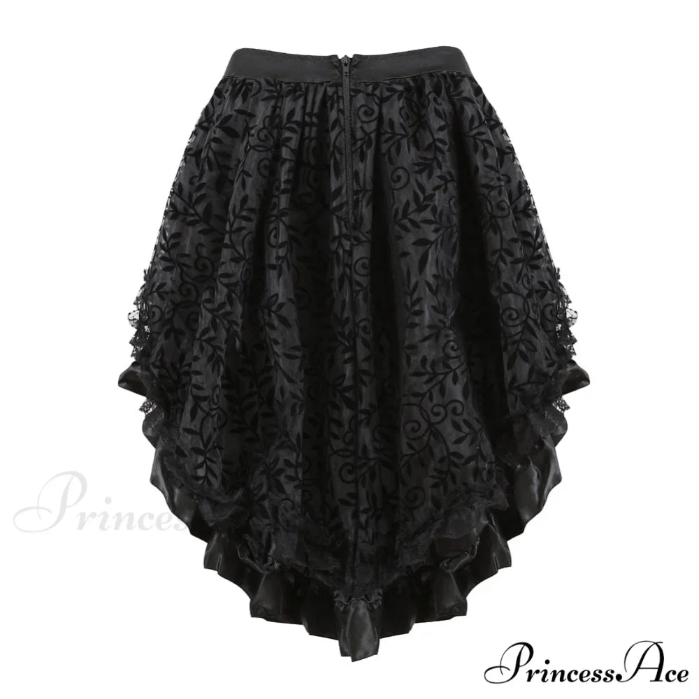 Sexy Steampunk Lace Floral Skirt
