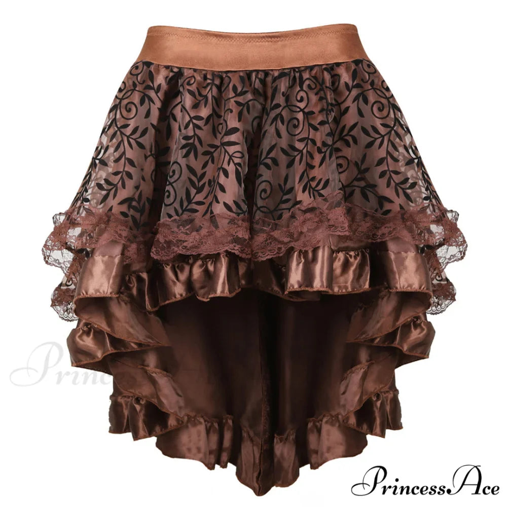 Sexy Steampunk Lace Floral Skirt