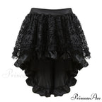 Sexy Steampunk Lace Floral Skirt
