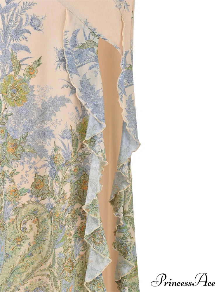 Sexy Tube for Women Irregular Hem Tassel Strapless Off Shoulder Ruffle High Split Vestido