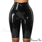 Sexy Wet Look PU Leather Shorts