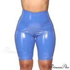 Sexy Wet Look PU Leather Shorts