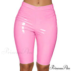 Sexy Wet Look PU Leather Shorts