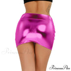 Sexy Wetlook Mini Club Party Skirt