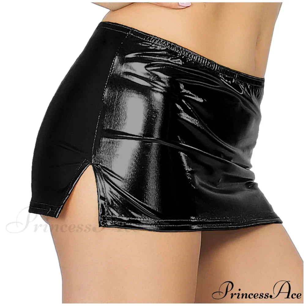 Sexy Wetlook Mini Club Party Skirt