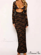 Sexy Women Lace Sleeve Low Cut Deep V-neck Party Club with Bra Summer High Split Vestidos