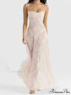 Sexy Women Sleeveless Spaghetti Strap Sling Lace Floral Backless Criss-cross Tie-up Summer Vestidos