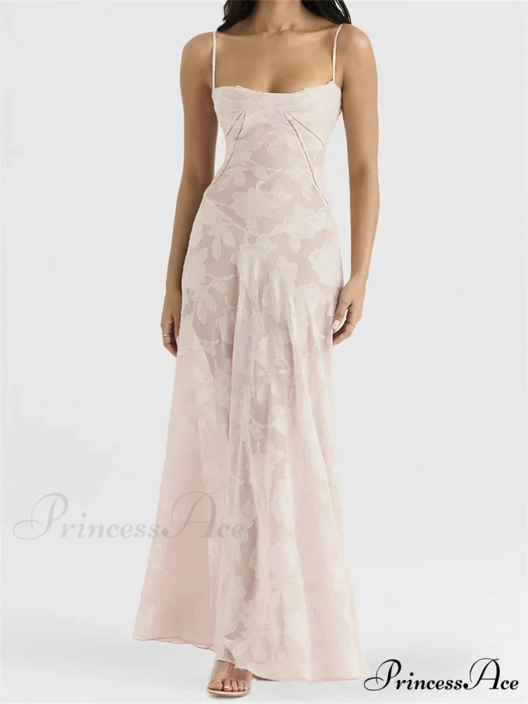 Sexy Women Sleeveless Spaghetti Strap Sling Lace Floral Backless Criss-cross Tie-up Summer Vestidos