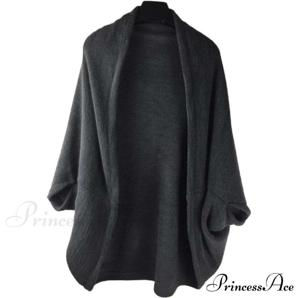 Shawl Bat Sleeve Loose Knitted Sweater Cardigans