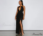 Sheer Appeal High Charming Slit Halter Dress