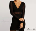 Sheer Bet Stylish Mesh Paneled Dress