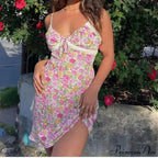 Sheer Blossom Lace Strap Bohemian Dress