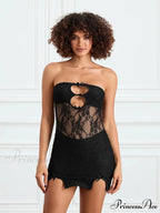 Sheer Lace Short Dress