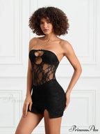 Sheer Lace Short Dress