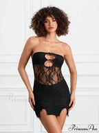 Sheer Lace Short Dress