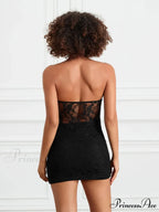 Sheer Lace Short Dress