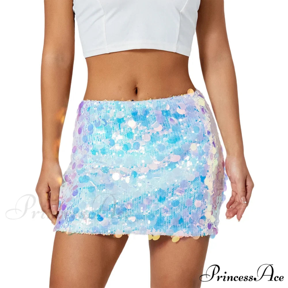 Shimmer Sequin Sparkle Mini Skirt