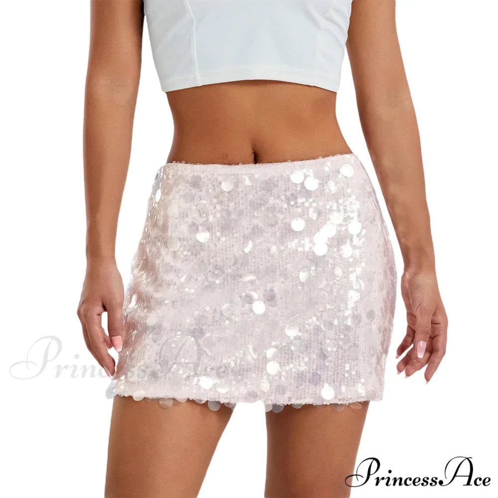 Shimmer Sequin Sparkle Mini Skirt