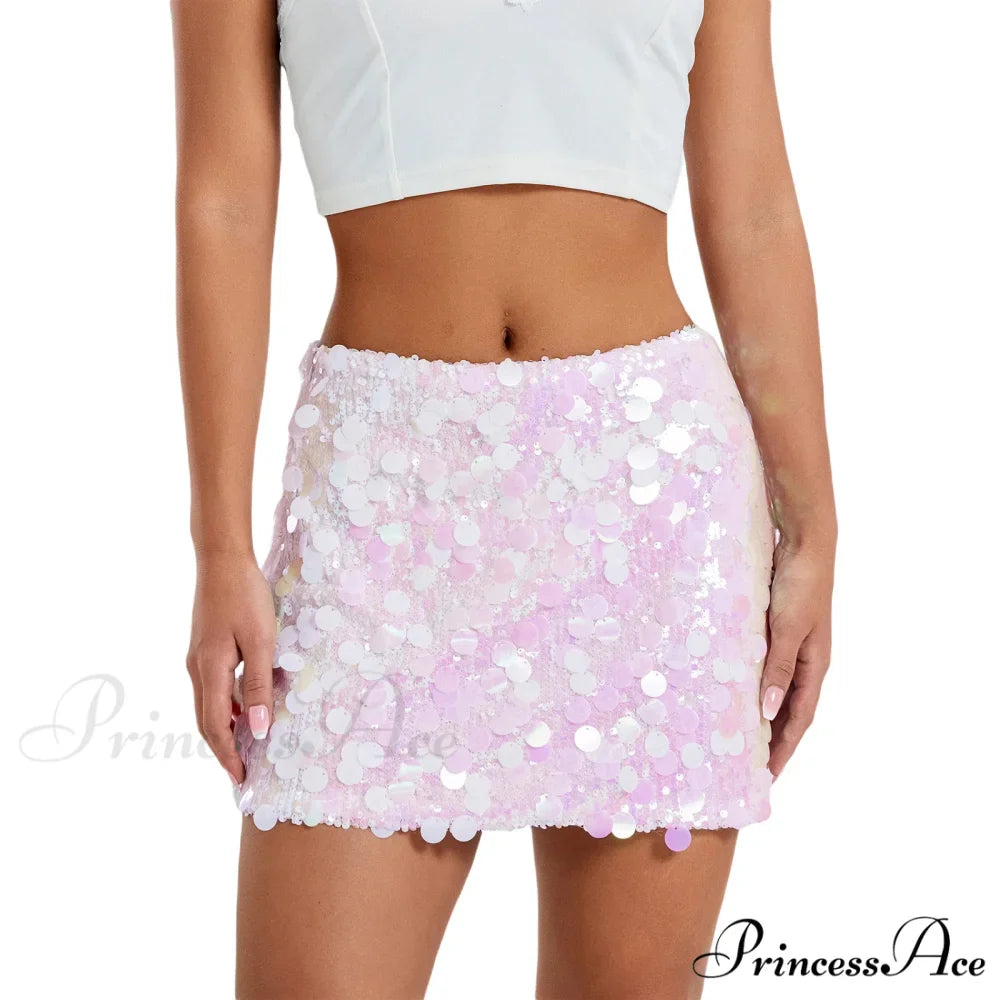 Shimmer Sequin Sparkle Mini Skirt
