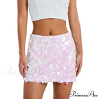 Shimmer Sequin Sparkle Mini Skirt