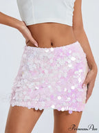 Shimmer Sequin Sparkle Mini Skirt
