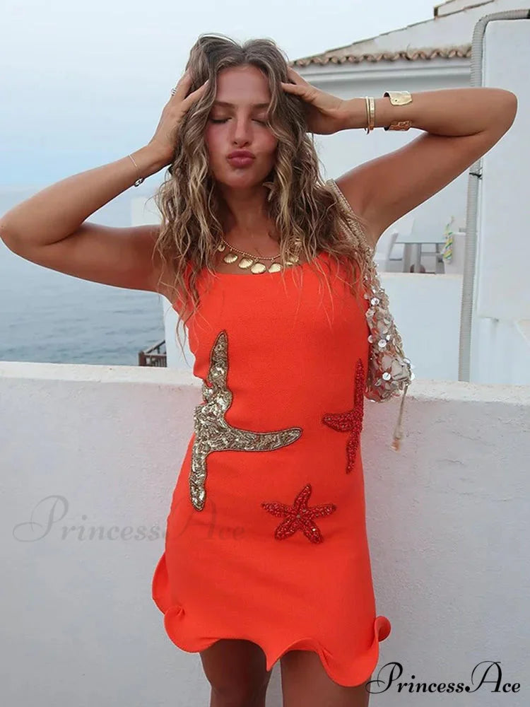 Shimmering Beaded Short Dress