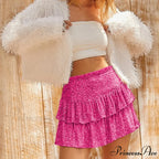 Shimmering Glitter Layered Skirt