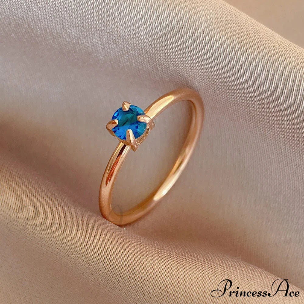 Shining Colorful Zircon Custom Closed Rings