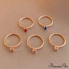 Shining Colorful Zircon Custom Closed Rings