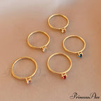 Shining Colorful Zircon Custom Closed Rings