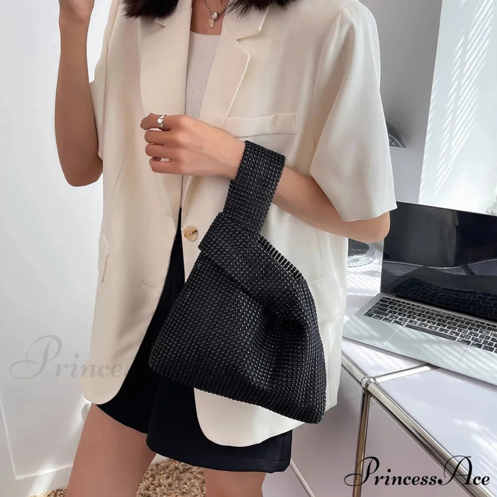 Shiny Crystal Glitzy Night Wristlet