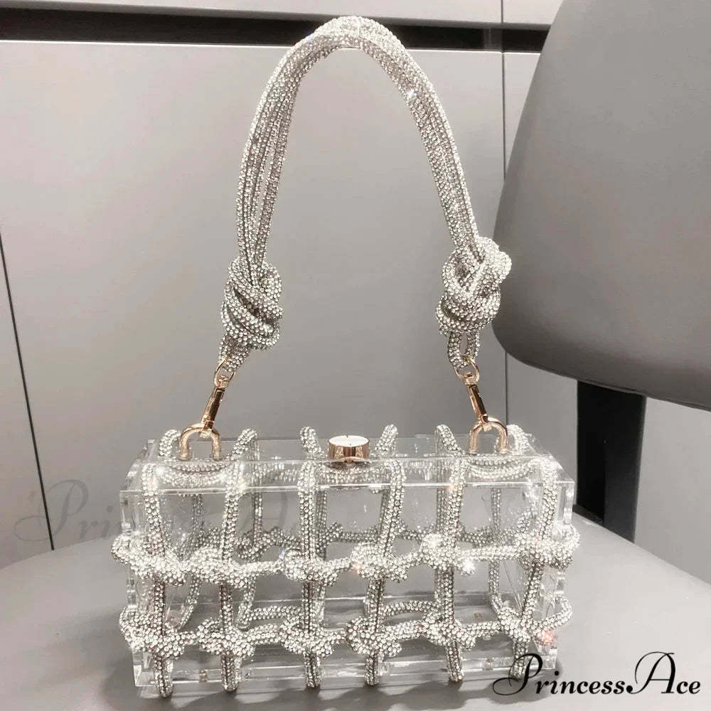 Shiny Crystal Handcrafted Nighttime Clutch Purse