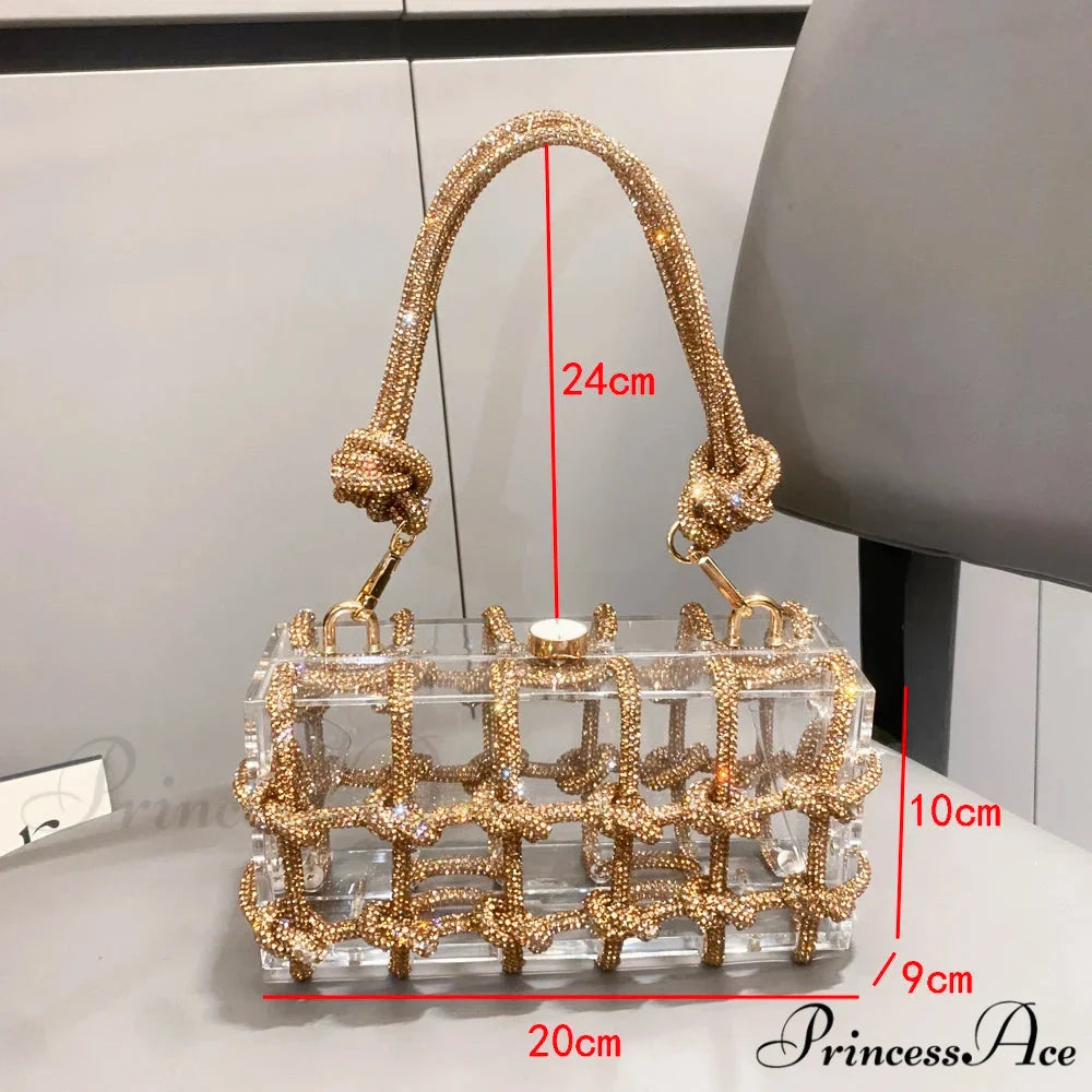 Shiny Crystal Handcrafted Nighttime Clutch Purse