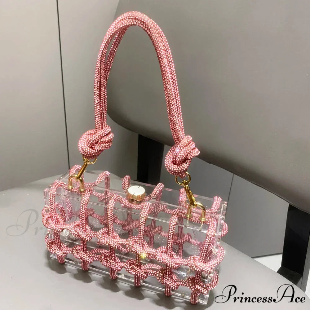 Shiny Crystal Handcrafted Nighttime Clutch Purse