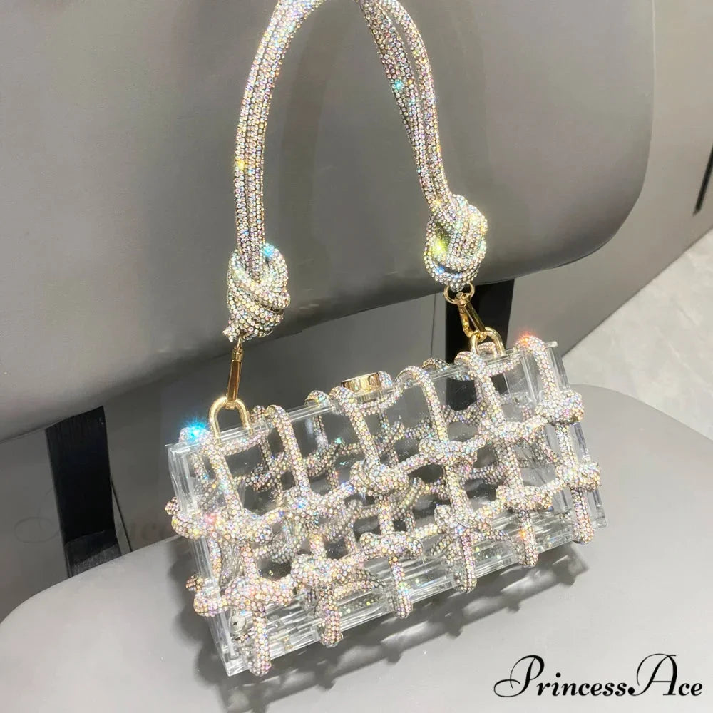 Shiny Crystal Handcrafted Nighttime Clutch Purse