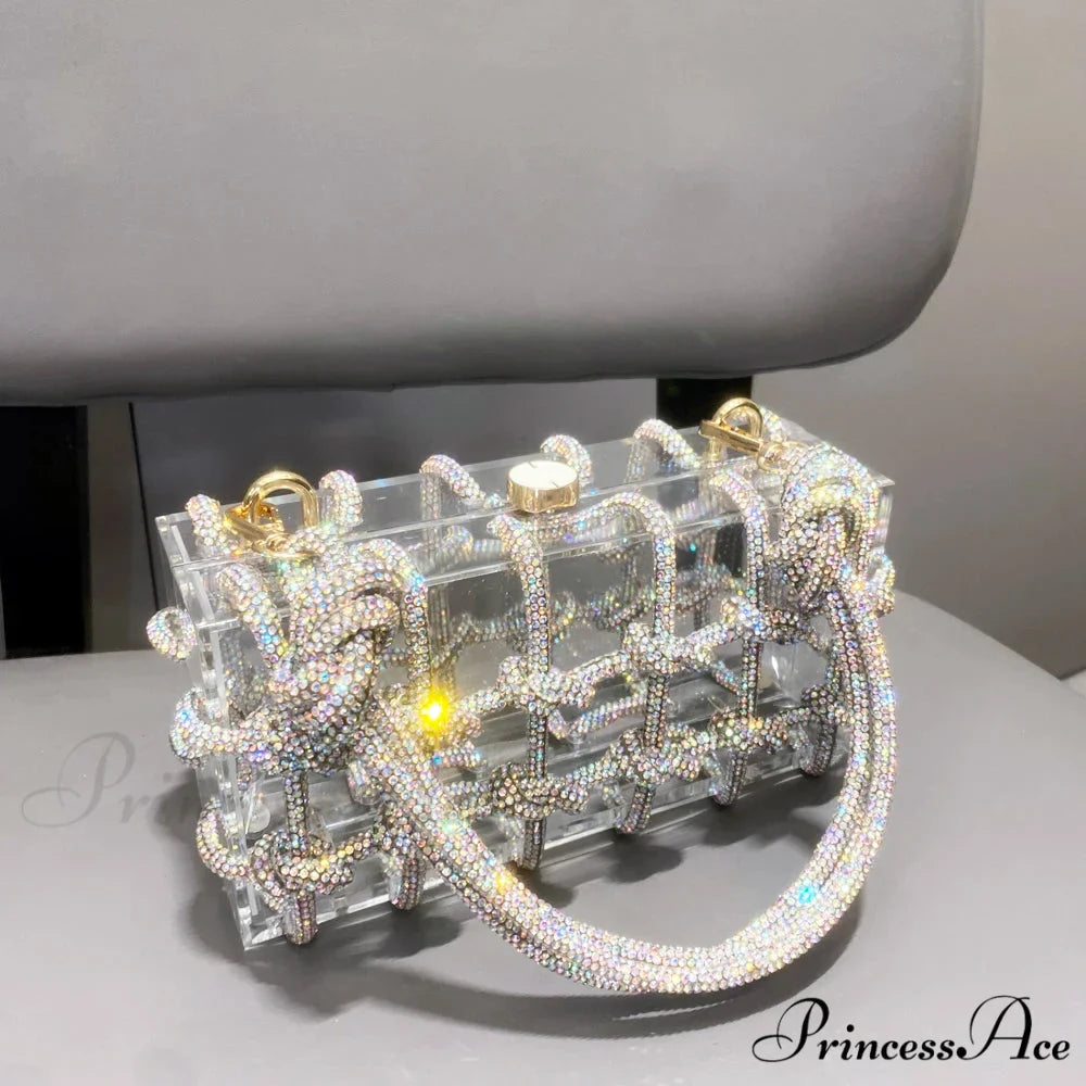 Shiny Crystal Handcrafted Nighttime Clutch Purse