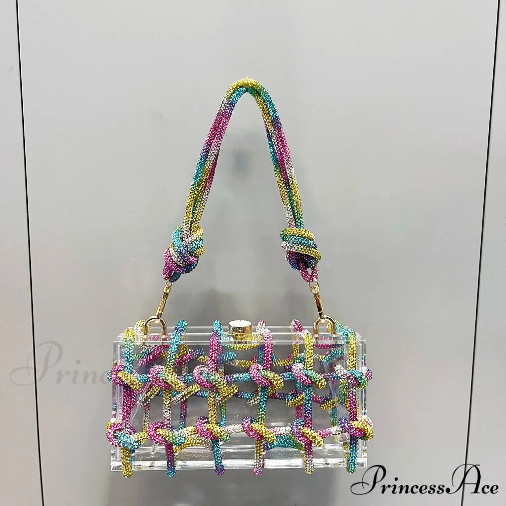 Shiny Crystal Handcrafted Nighttime Clutch Purse