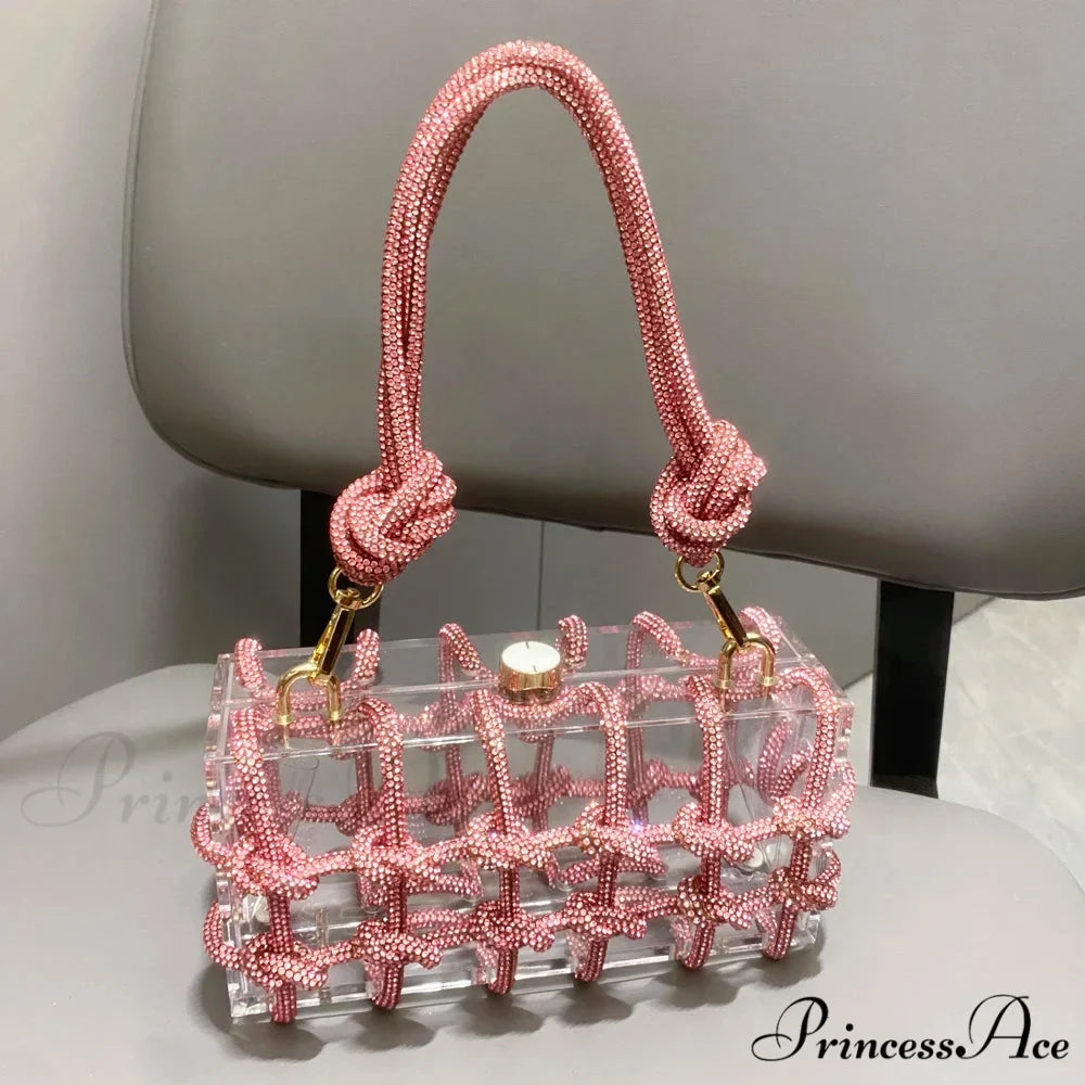 Shiny Crystal Handcrafted Nighttime Clutch Purse