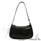 Shiny Leather Designer Shoulder Purse