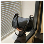 Shiny Leather Designer Shoulder Purse