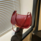 Shiny Leather Flexible Style Shoulder Bag