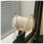 Shiny Leather Flexible Style Shoulder Bag