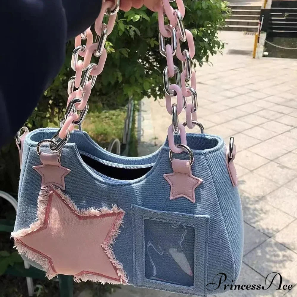 Shiny Platinum Leather Crossbody Shoulder Bag