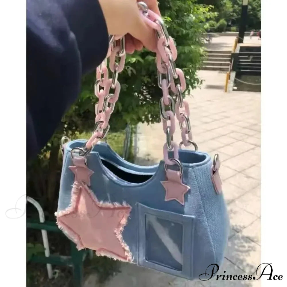 Shiny Platinum Leather Crossbody Shoulder Bag