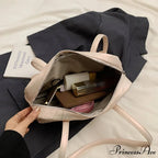 Shiny PU Stitching Thread Shoulder Bag