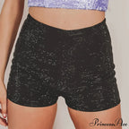 Shiny Rhinestone High Waist Summer Beach Nightclub Streetwear Casual Short