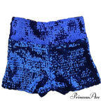 Shiny Sequin Pencil High Waist Mini Shorts